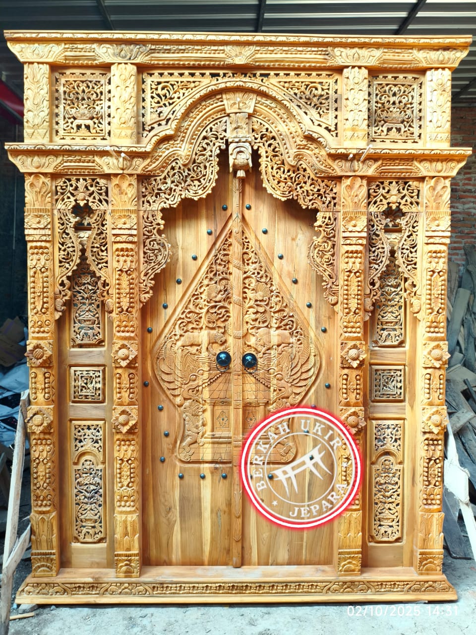 gebyok jepara wayang kelir gunungan murah